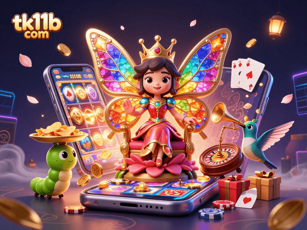 Engage in dynamic gameplay at tk11b com with a vibrant casino illustration showcasing interactive elements and games.