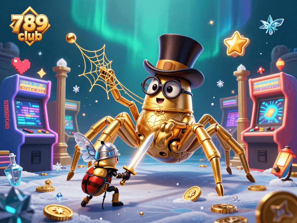 Engage with the thrilling 789 club casino experience through this vibrant 3D illustration.