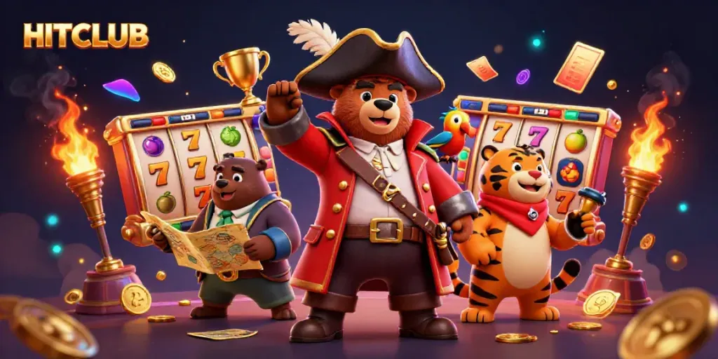Experience thrilling gameplay with HITCLUB's vibrant casino elements and exciting characters.