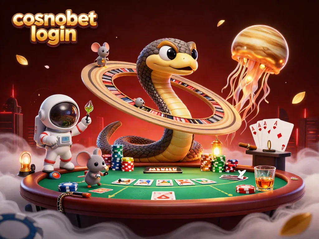 Experience the thrilling cosmobet login scene with astronauts betting on planets in a cosmic casino