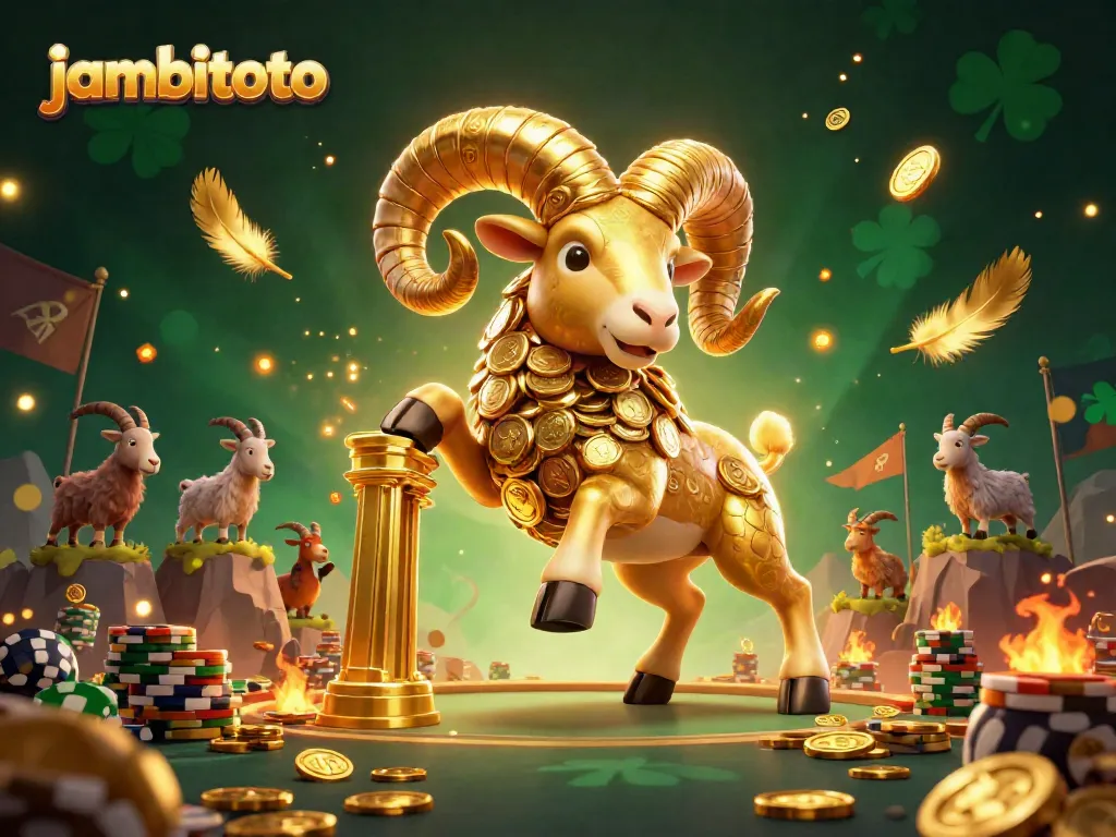 Experience the thrill of jambitoto with a dynamic 3D casino illustration showcasing action and excitement.