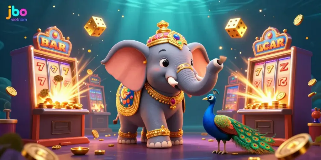 Spin and win big with jbo vietnam in this vibrant casino scene filled with treasure and excitement.