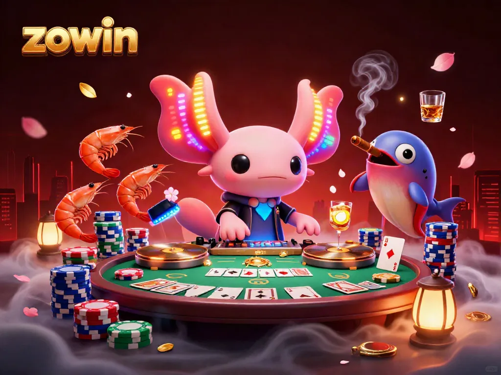 Experience thrilling gaming with zowin in this vivid underwater casino scene.