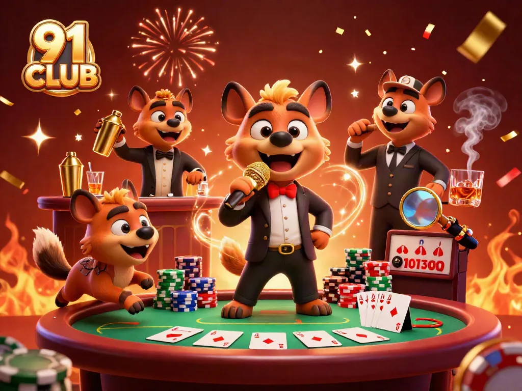 Catch exciting moments at 91 CLUB, where hyenas bring fun to the comedy casino with lively games and drinks.