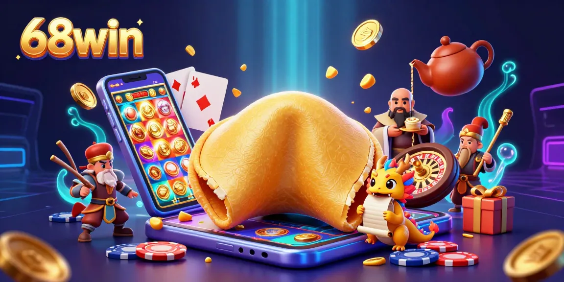 Engage with 68win's enticing slot game experience featuring vibrant 3D elements and golden treasures.