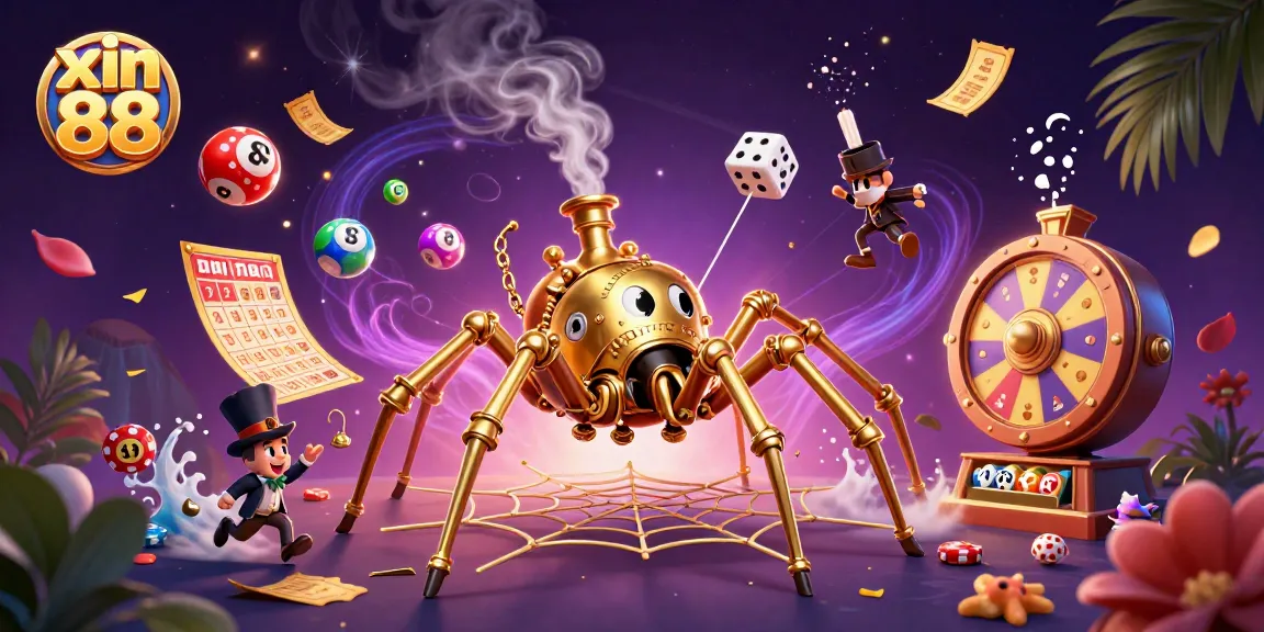 Experience thrilling gameplay with xin 88, surrounded by vibrant lottery elements and dynamic gambling action.