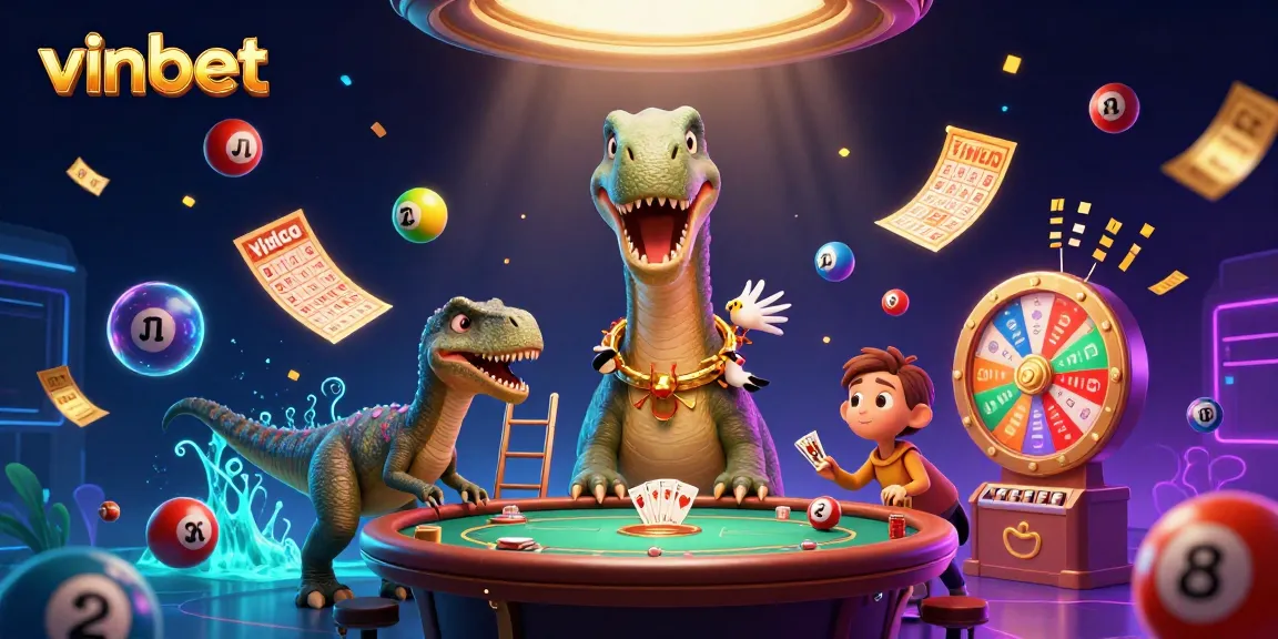 Explore vinbet's casino adventure with a giant brontosaurus and a clever raptor dealer.