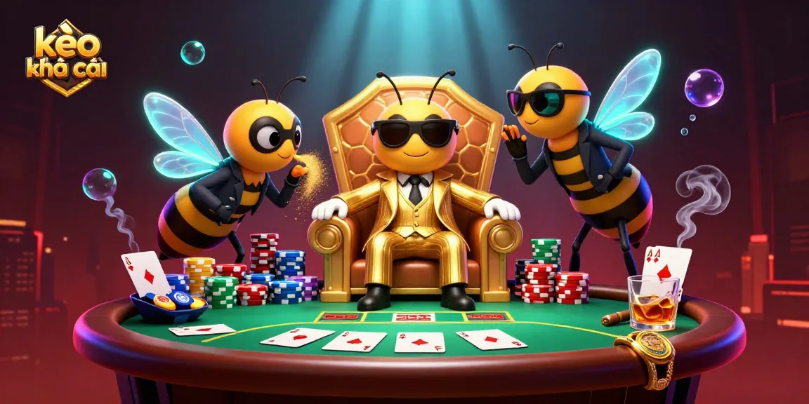 Experience kèo nhà cái with strategic betting insights and vibrant casino elements in a dynamic 3D scene.