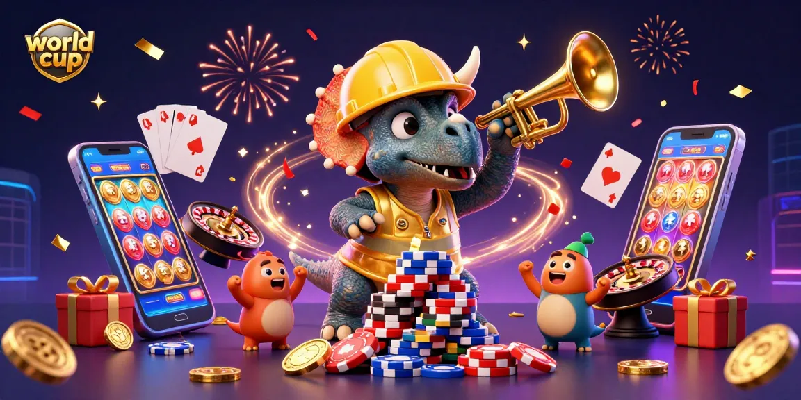 Elevate your world cup betting experience with a vibrant 3D festive casino scene.