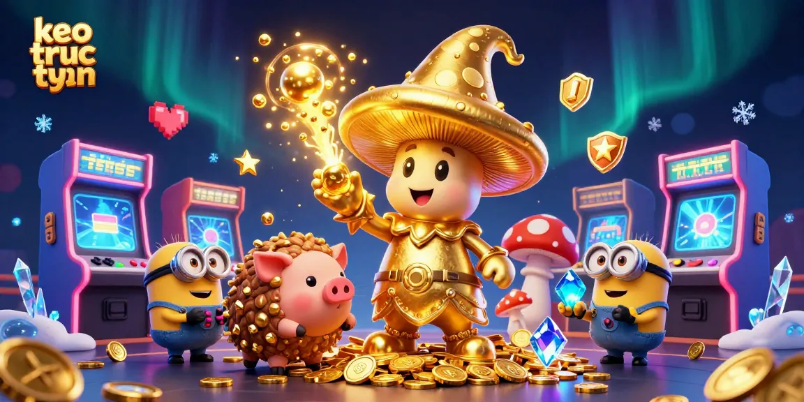 Engage in keo truc tuyen sports betting with dynamic 3D illustration showcasing vibrant gaming elements and characters.