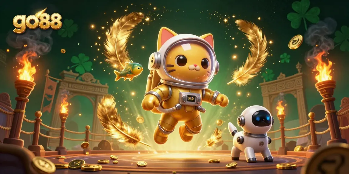 Experience the thrill of go 88 with vibrant 3D gaming characters amidst a dazzling casino landscape.
