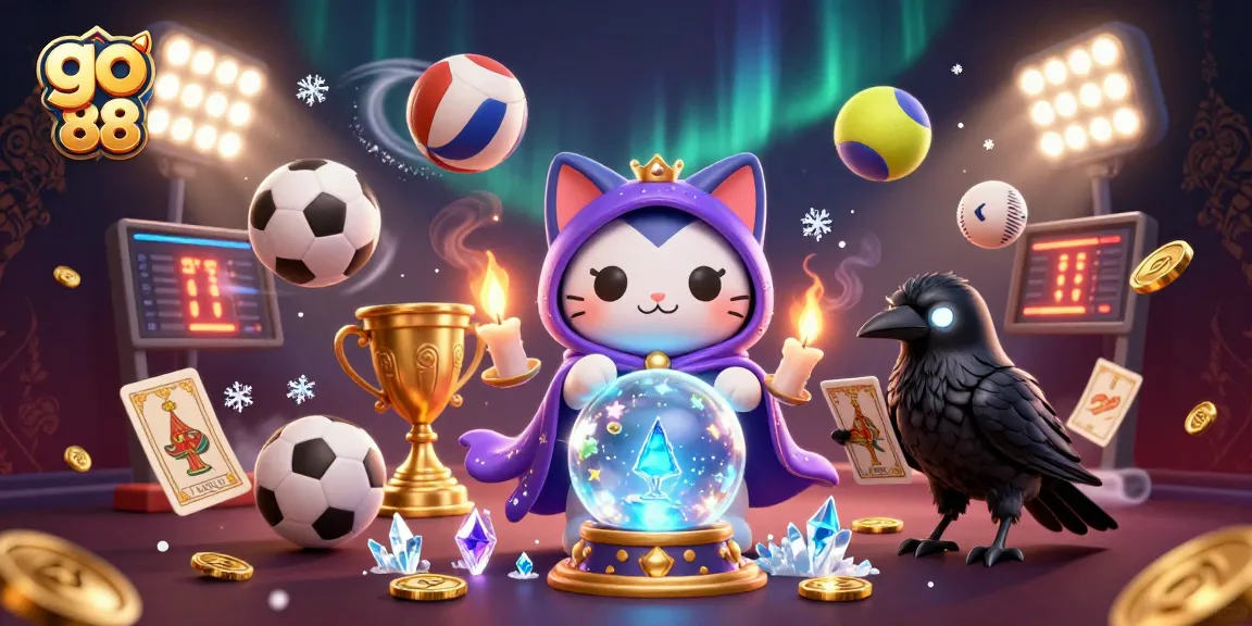 Engage with go 88 in this vibrant 3D illustration featuring mystical characters, dynamic sports elements, and casino excitement.