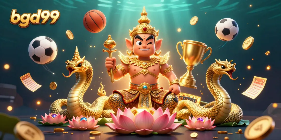 Experience thrilling gaming with bgd99's vibrant 3D illustration featuring sports action and majestic characters.