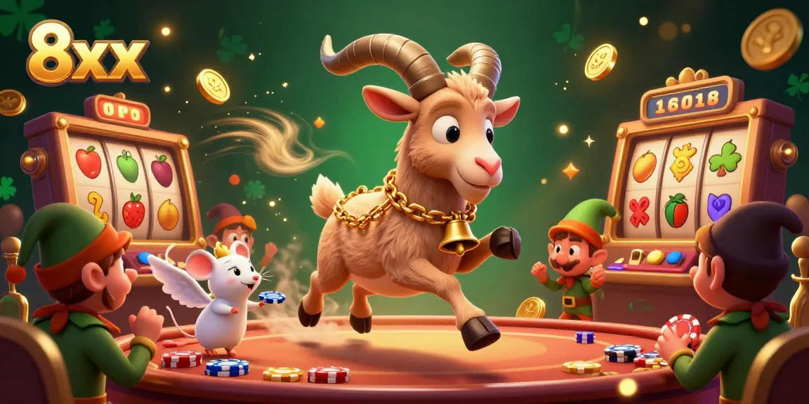Experience the thrill of winning with 8xx at a lively holiday-horror casino illustrated dynamically.