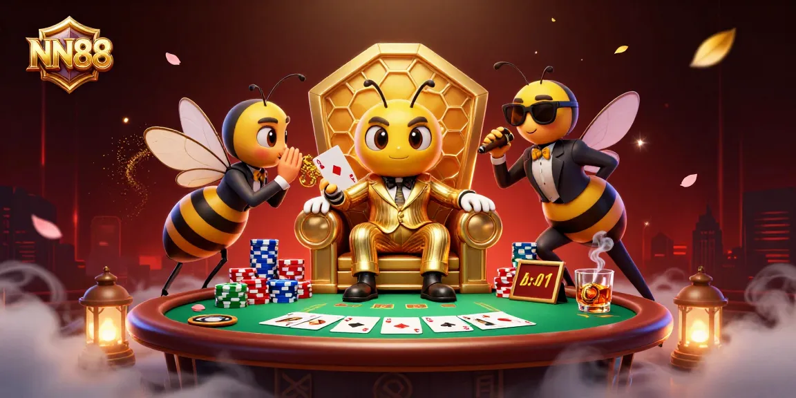 Experience gambling excitement at NN88 with a vibrant 3D cartoon casino scene.