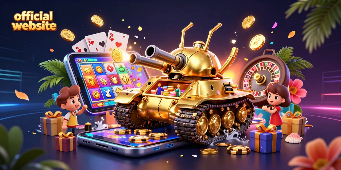 Experience excitement at the official website with a dynamic casino beetle tank showcasing vibrant games and themed decorations.