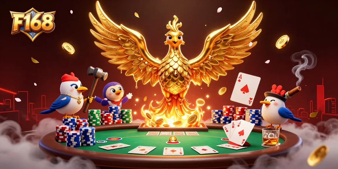 Experience unforgettable casino thrills with F168's vibrant, dynamic gaming scene featuring poker excitement.