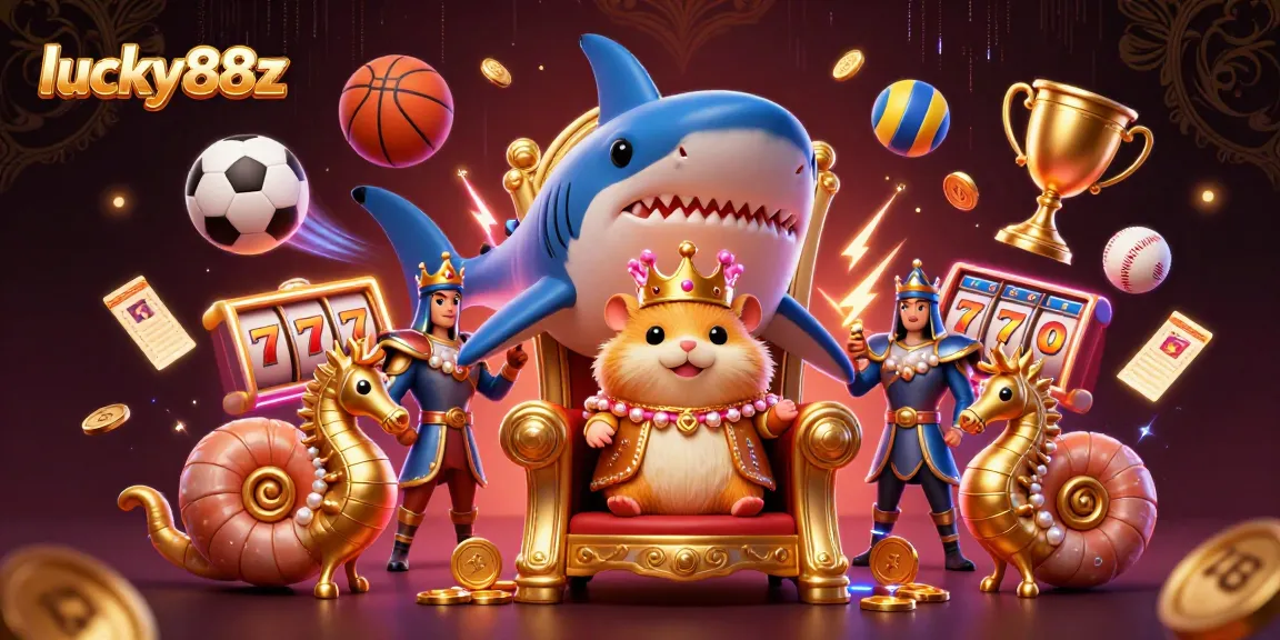 Win big with lucky88z at the vibrant online casino featuring an energetic hamster king.