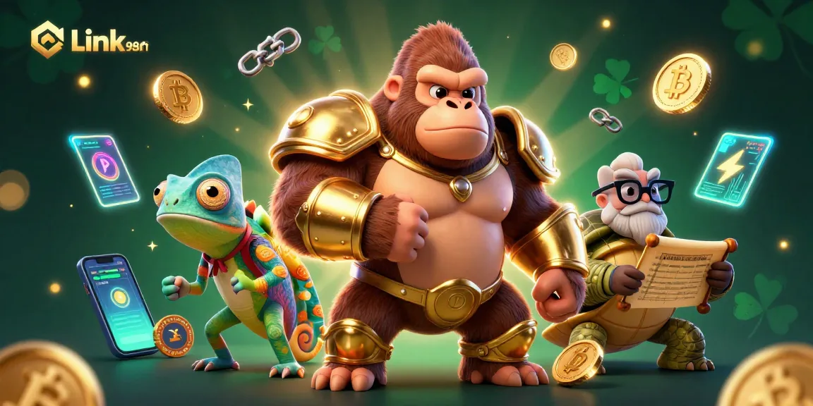 Engage with Link 98win through exciting casino adventures featuring vibrant 3D characters and crypto details.