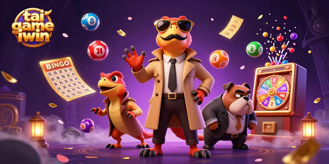 Experience the excitement of tai game iwin with vibrant lottery elements and animated characters.