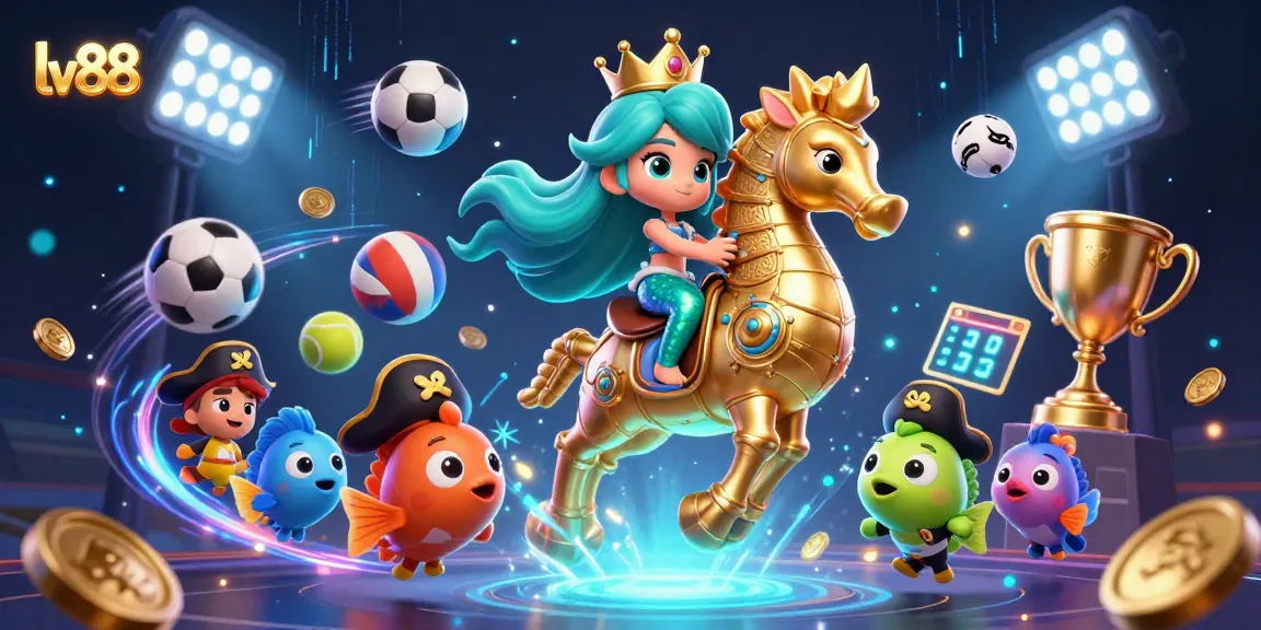 Engage with lv88 casino gaming using an immersive underwater adventure featuring a mermaid princess and seahorse.
