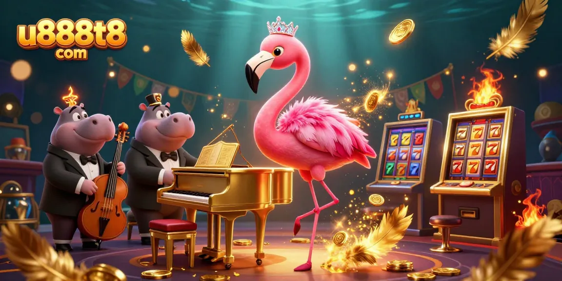 Experience the excitement of u888t8 com with a lively casino scene featuring vibrant characters and thrilling game elements.
