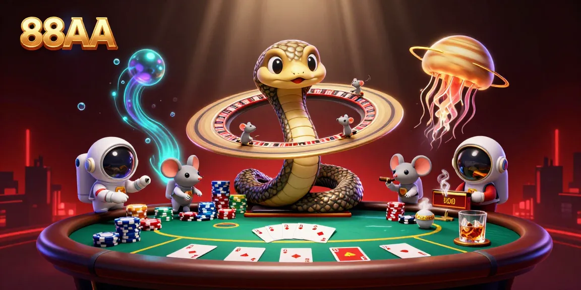 Join the fun at 88AA with cosmic gameplay featuring a Saturn snake and playful astronaut mice.