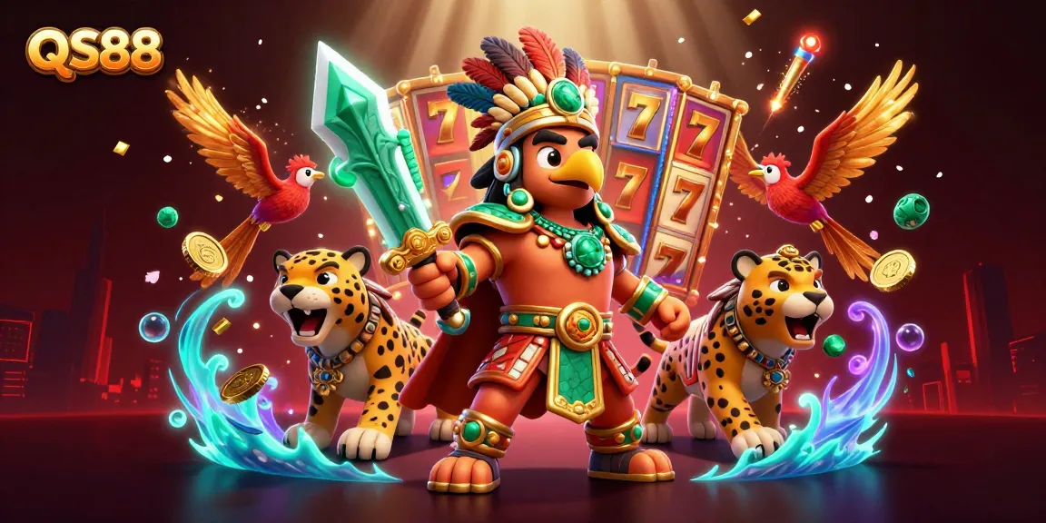 Experience the thrill of winnings at QS88 Casino with vibrant characters and dynamic gaming elements.