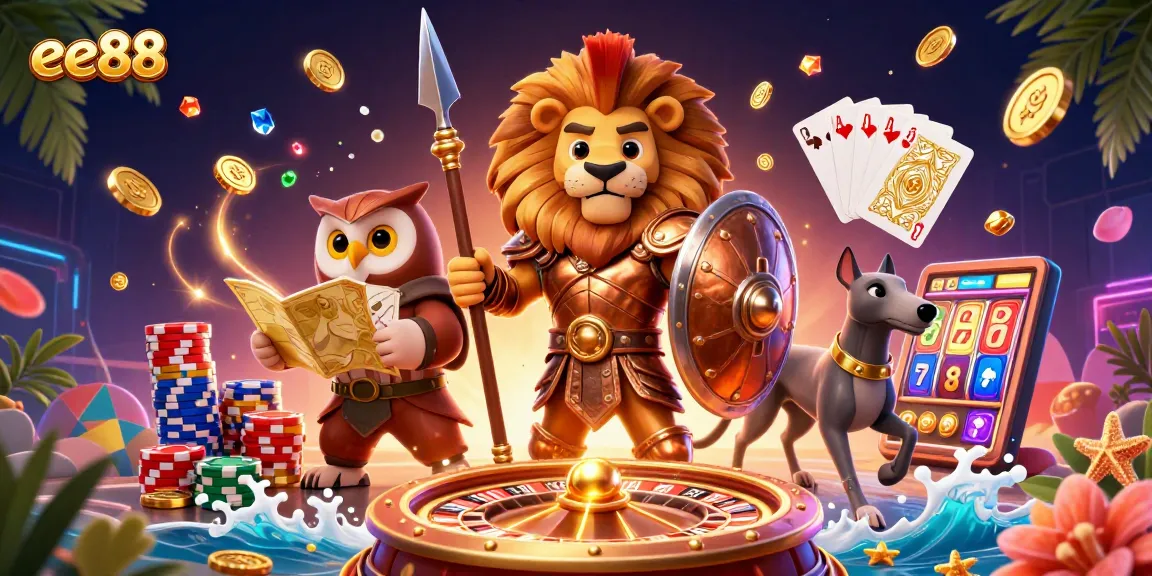 Engage with the ultimate ee88 gaming experience featuring vibrant characters and casino elements.