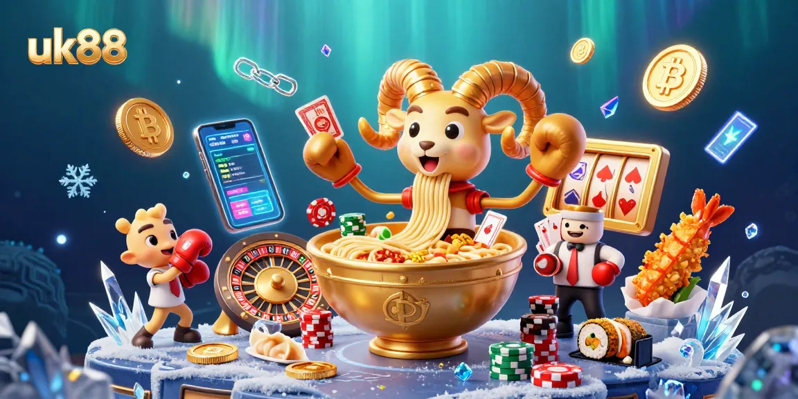 uk88 showcases immersive casino excitement with colorful characters dealing cards in a vibrant scene.